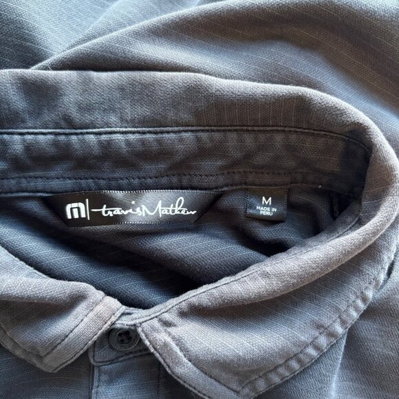 Travis Mathew Size M Performance Golf Polo Dark Gray Business Casual Classic Fit - Picture 4 of 10